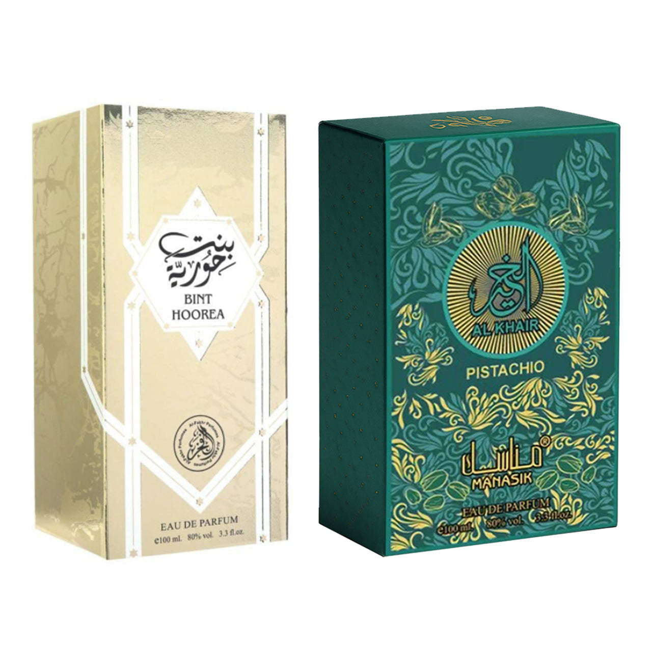 Set 2 Parfumuri Arabesti de Dama 100ml - Al Khair Pistachio + Bint Hoorea
